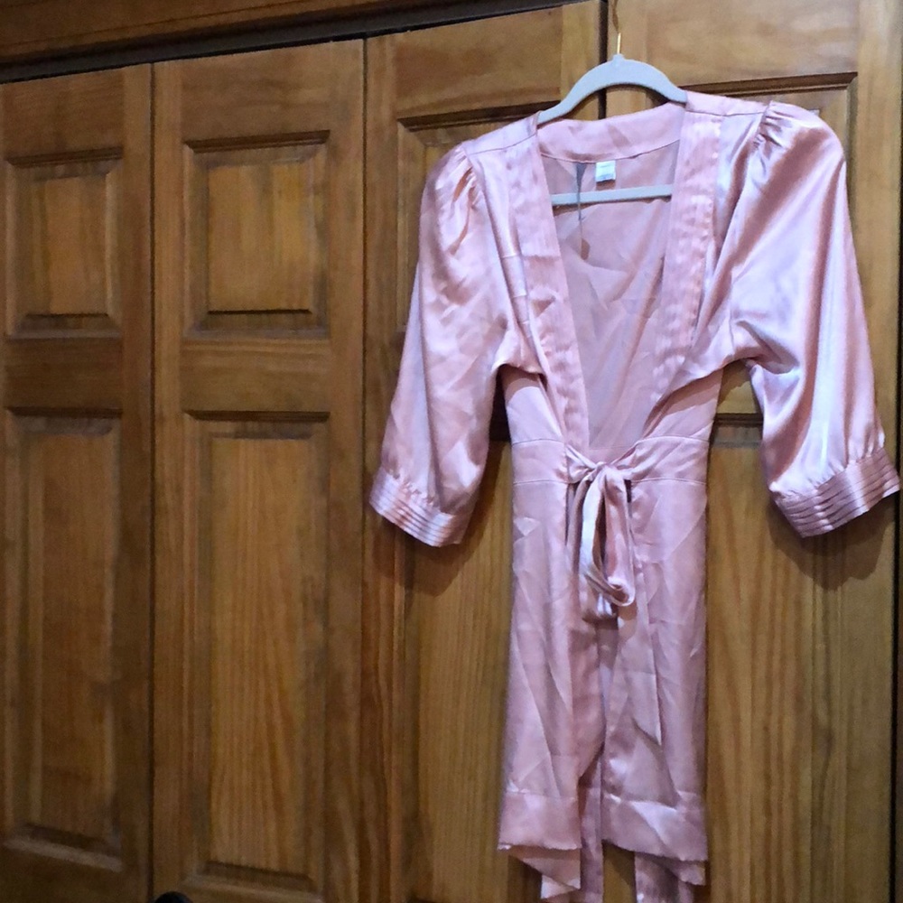 Victoria’s Secret silk robe.